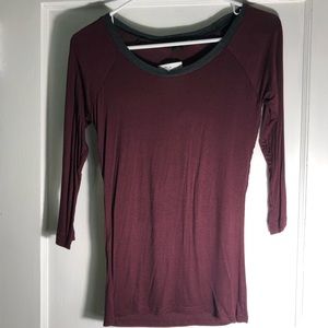 American Dream Burgundy Quarter Sleeve